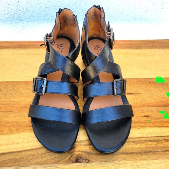 Euro Soft Vegan Leather Wedge Sandals Size 6.5 - Picture 7 of 16